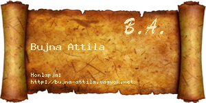 Bujna Attila névjegykártya
