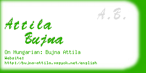 attila bujna business card